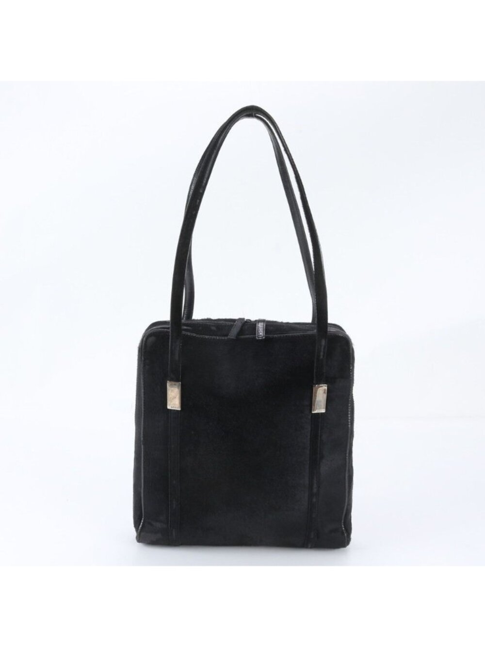 Gucci Calf Hair 5 Leather Shoulder Bag Hand Black